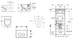 GEBERIT - Duofix Set předstěnové instalace, klozetu a sedátka Villeroy Boch, tlačítka Sigma20, DirectFlush, SoftClose, CeramicPlus, bílá/chrom SANI11CK3106