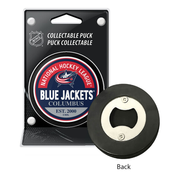 Mustang Puk Columbus Blue Jackets NHL Block Puck Bottle Opener