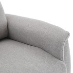 Relaxační křeslo, manuální ovládání, světle šedá látka