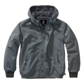 Brandit Bunda dětská Kids Frontzip Windbreaker antracitová 146/152