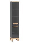 COMAD - Vysoká skříňka 2 dvířka 1 zásuvka BALI GRAPHITE 5907611647561