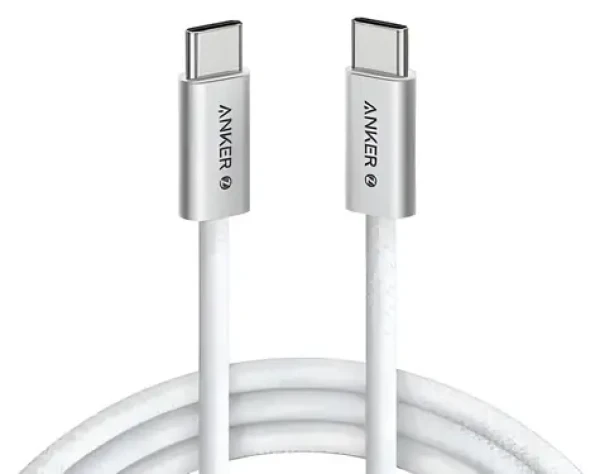 Anker Zolo bílá / Kabel / USB-C - USB-C / 1,8 m / 240 W / PD 3.1 (A8060H22)