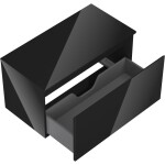 MEXEN/S - Orio koupelnová skříňka pod umyvadlo 90 cm s deskou, 1 šuplík, černá lesk 91A10-09047-1-BFC70