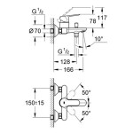 GROHE - BauEdge Vanová baterie, chrom 23334000