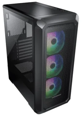 COUGAR Archon 2 Mesh RGB černá / PC skříň / ATX / micro-ATX / mini-ITX / RGB / průhledná bočnice / Zdroj 600w (CGR-5CC5B-MESH-RGB)