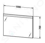 DURAVIT - Zrcadla Zrcadlo 1000x700 mm, s LED osvětlením LM7837000000000