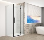 GELCO - TRINITY BLACK obdélníkový kout 1100x1000 pravý, matné sklo, GT5610-11MR-B GT5610-11MR-B