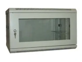 XtendLan 19" slonovina / Nástěnný rozvaděč / 9U / 600×450 mm / skleněné dveře / rozložený (WS-9U-64B-IVORY-U)