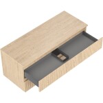 MEXEN/S - Rivel koupelnová skříňka pod umyvadlo 120 cm s deskou, 2 zásuvky, reliéf , dub 91A20-12047-2-BFFC81