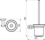 RAVAK - Chrome Držák s nádobkou a WC štětkou, chrom/sklo X07P196