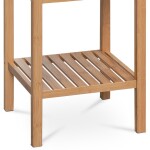 Regál, 4 police, masiv bambus, přírodní odstín, nosnost 12 kg