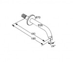 KLUDI - Zenta Umyvadlový výtok, chrom 7302105-00