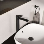 IDEAL STANDARD - Ceralife O Umyvadlová baterie s výpustí Click-Clack, BlueStart, hedvábná černá BE013XG