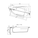 CERSANIT - VANA JOANNA NEW PRAVÁ 150X95 cm S301-168