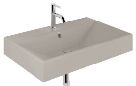KLUDI - Resa Umyvadlo 81x51 cm, s přepadem, s otvorem pro baterii, matná pískově šedá 59WW81O2