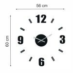 DumDekorace Černé nástěnné hodiny do chodby