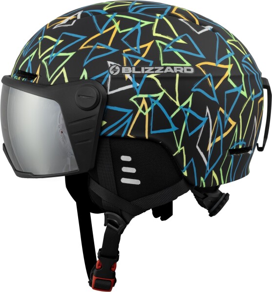 Lyžařská helma Blizzard Flash Visor JR, Black/Multicolor Helmy vel.: S/52-56