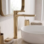 REA - Umyvadlová baterie PREMIUM Maxim Brush Gold High REA-B8951