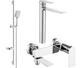 MEXEN - Zero SET umyvadlová + vanová baterie s příslušenstvím DS62, chrom 7113DS62-00