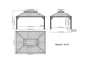 Zahradní altán – Messina 1216 (antracit)