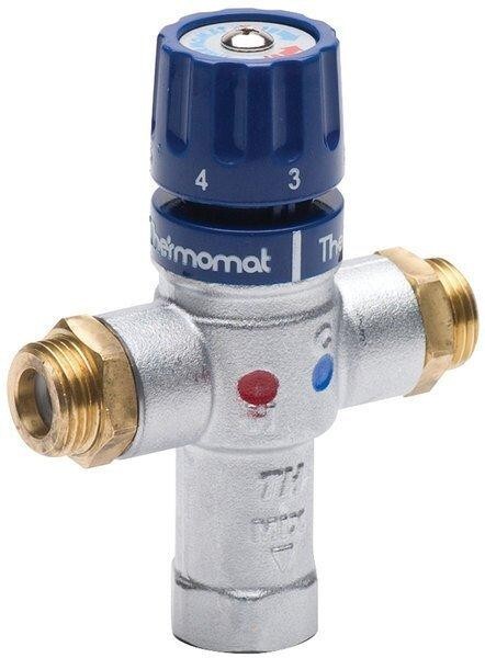 SAPHO - Termostatický regulátor teploty vody, 1/2", 30-60 stupňů, zpětné klapky TMT12MPM