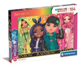 Clementoni Brilliant PUZZLE Rainbow High: Jade, Krystal, River a Stella