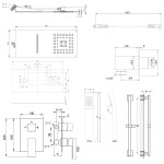 SAPHO - LATUS podomítkový sprchový set s pákovou baterií, 3 výstupy, chrom 1102-44-01
