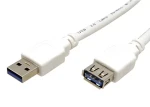 OEM USB 3.0 A-A bílý / Prodlužovací kabel / 1,8 m / M/F (11.99.8978)