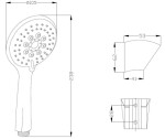 INVENA - Sprchový set MINI LARISA AU-01-M01-X