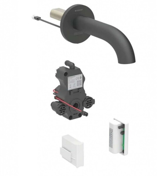 GEBERIT - Piave Elektronický umyvadlový ventil pod omítku, napájení z generátoru, easy to clean, matná černá 116.265.14.1