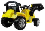 Mamido Dětský elektrický traktor Power s radlicí žlutý