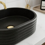 REA - Umyvadlo na desku Nicoletta Black REA-U7345
