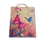 Dortisimo Dárková taška s 3D motýlem žluto-růžová