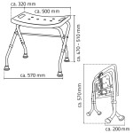 RIDDER - HANDICAP stolička skládací, bílá A0050301