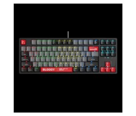 A4tech Bloody Klávesnice S87, herní klávesnice, mechanická, drátová, Red Switch, CZ/SK, Černá EDF_547019