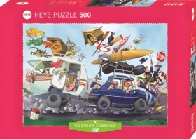 HEYE Puzzle Cartoon Classics: Odjezd na dovolenou!