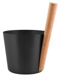 Hliníkové vědro Rento s rukojetí, černá