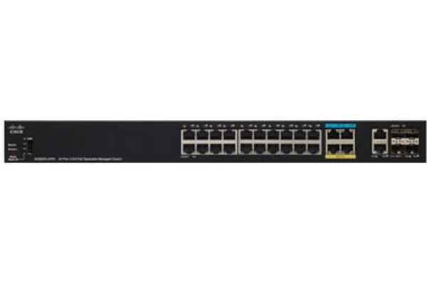 Cisco SG350X-24PD / switch / 24x 100/1000 RJ-45 / 2x SFP / 2x Combo Gbps / PoE / QoS / VLAN (SG350X-24PD-K9-EU)