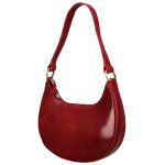 Luxusní dámská kožená kabelka na rameno Delami Vera Pelle Lanny, červená
