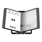 Djois pultový kovový stojan - Veo, 10 rámečků A4, šedo-černý, 1 set