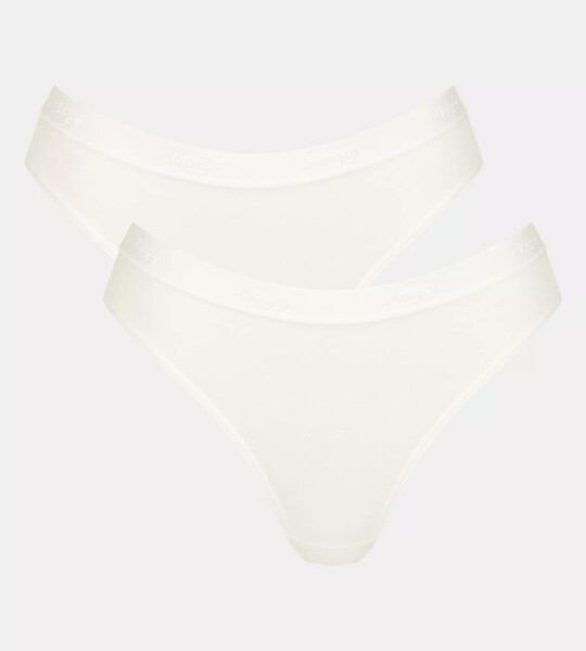 Dámské kalhotky GO Casual High leg 2P - WHITE - SLOGGI WHITE - SLOGGI WHITE S