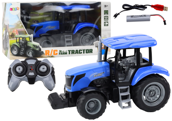 Mamido RC Traktor na dálkové ovládání 2,4G se zvuky modrý