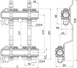 NOVASERVIS - Rozdělovač s regulačními a mechanickými ventily 6 okruhů RO06S