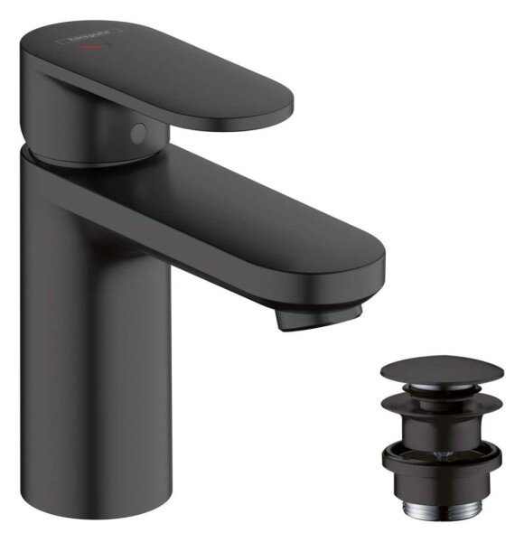 HANSGROHE - Vernis Blend Umyvadlová baterie s výpustí Push-Open, CoolStart, matná černá 71589670