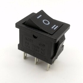 Kolébkový přepínač 3 pozice AC 6A, 250V 10A, 125V 6Pin