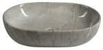 SAPHO - DALMA keramické umyvadlo na desku, 59x42 cm, grigio 413