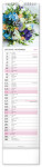 Nástěnný kalendář 2027 Notique kravata Květiny – Kvety, 12 x 48 cm