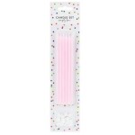 PartyDeco Svíčky růžové 14 cm 12 ks