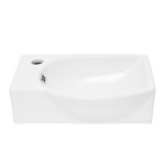Umyvadlo SAT Brevis 40,5x28 cm otvor pro baterii vlevo SATBRE4028L SATBRE4028L