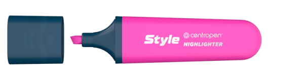 Zvýrazňovač Centropen STYLE FLUO 6252 - růžový